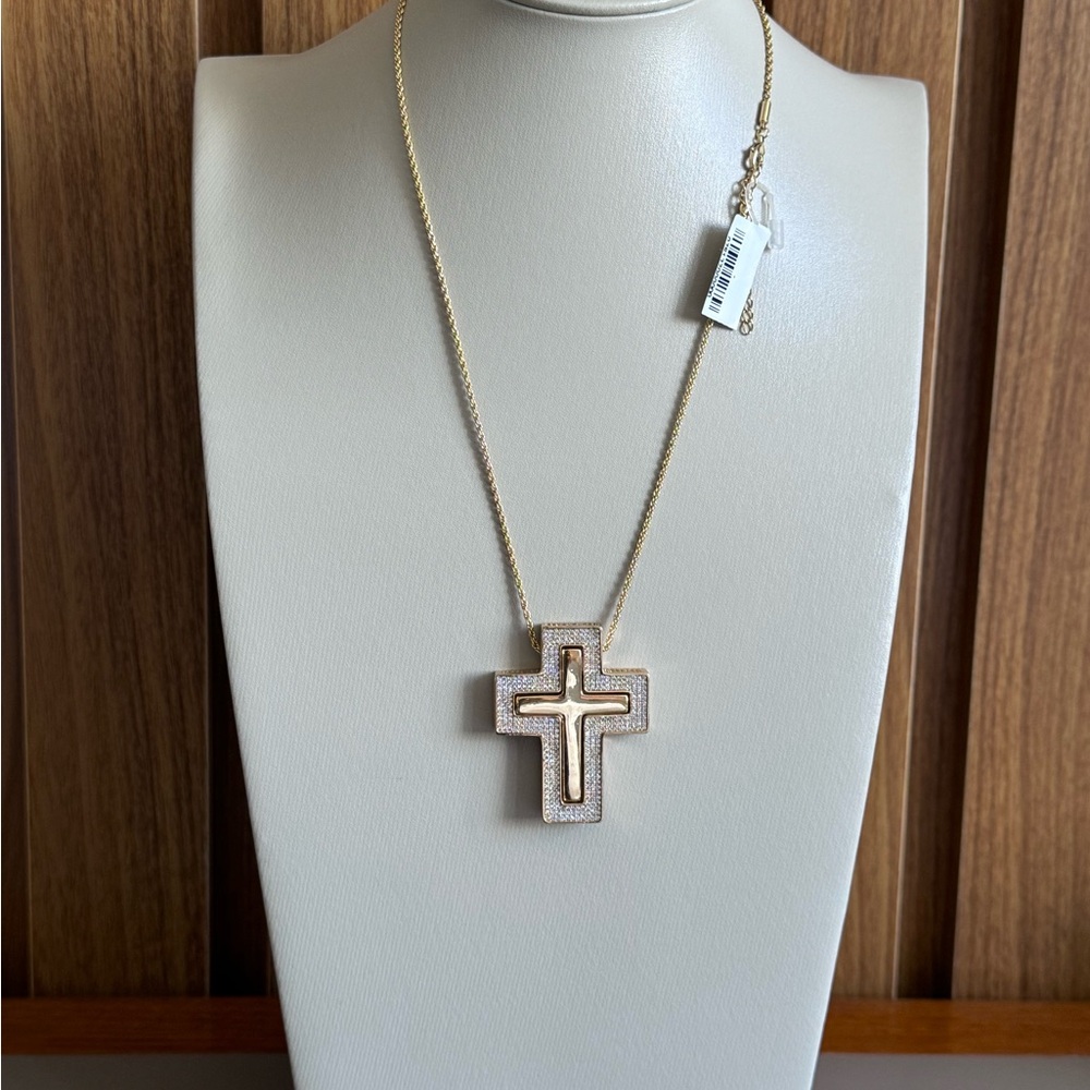Unique cross within a cross necklace